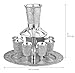 BOKER-TOV SHALOM Silver Plated Kiddush Cup Fountain - Wine Fountain Kiddush Cup Set for Shabbat, Havdalah, Passover - Judaica Shabbos and Holiday Gift