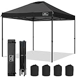KAMPKEEPER Side Tent,Camping Tent for 10' x 10' Pop Up Canopy, Easy Set Up Gazebo,Compatible with 10' Wide Canopy Tents (Black-1)