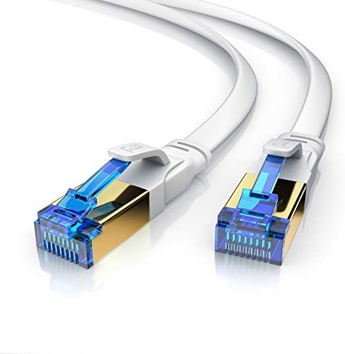 Primewire  3m - CAT.8 Flat Ethernet Cable  8.1 Standard Class  CAT 8 LAN Network cable - 40000 Mbits  Patch cable - PIMF shielding with RJ 45 plug  High Speed - Switch Router Modem