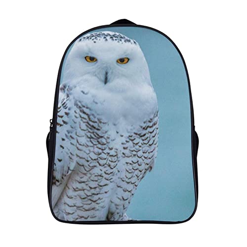 Sac d'école imprimé Snowy Owl cool bookbag avec grand compartiment de mode