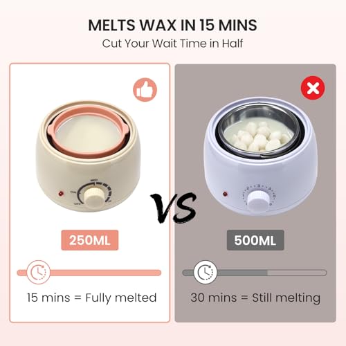 Image of 250ml Mini Waxing Kit for Women, Hard Wax Kit for Hair Removal, Waxing Kit for Bikini, Underarms, Eyebrows, Face, Compact for Teen Girls or Students Starters, Sensitive Skin, Dorms & Home Use