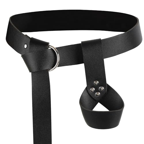 Medieval Renaissance Belt Sword Dagger Frog PU Leather Sword Holster for Halloween Knight Pirate Viking Warrior Costume