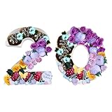 9inch Cardboard Number Fillable Paper Mache Sweet Candy Treat Tray Birthday Anniversary Decorative Box (20)