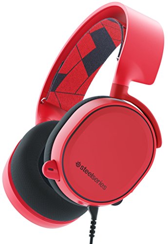 SteelSeries Arctis 3 (Edición Legado) - Auriculares para juego, PC, Mac, PlayStation 4, Xbox One, Nintendo Switch, Móvil, VR, color Rojo