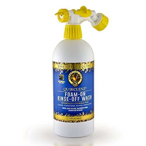 Essential Equine Equus Magnificus Quik Clenz Foam-On Rinse-Off Wash 32 oz
