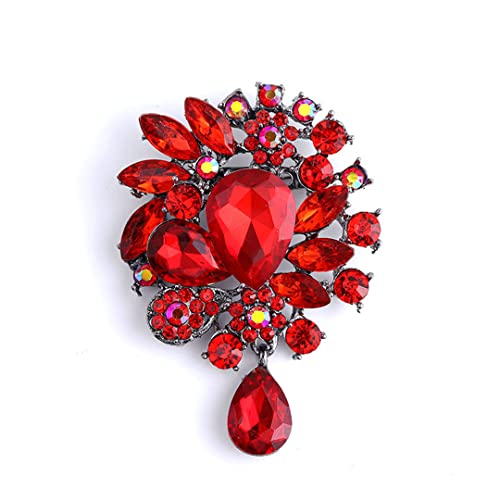Grands broches eau en cristal champagne pour bijoux de pull