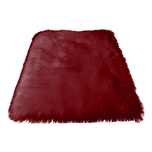 XdiseD9Xsmao Polyacrylonitrile Fiber Rectangle Floor Mat Cushion Soft Durable Living Room Bedroom Carpet Cover Sofa Chair Decor Wine Red