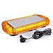 VKGAT 17 Inch 32 LED Roof Top Strobe Lights, Emergency Hazard Warning Safety Flashing Strobe Light Bar for Truck Car Vehicle, With Strong Magnet Base (Amber)