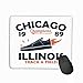 Produktbild Mouse Pad Chicago Illinois Track Field Athletics Typography Sneaker fire original Sportswear Print Apparel Rectangle Rubber Mousepad 11.81 X 9.84 Inch