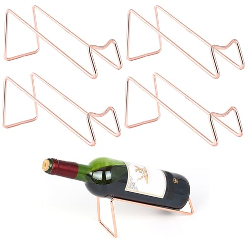 Stabilità ed Eleganza: Il portabottiglie è realizzato in materiale di ferro battuto di alta qualità ed è realizzato con squisita fattura. È resistente, non facile da deformare e sbiadire, facile da pulire e mantenere e ti accompagna in ogni momento bello