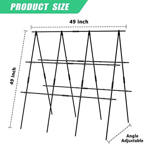 Docred Cucumber Trellis, A Frame Trellis Metal Garden Trellis For Climbing Plant Cucumber, Flowers, Melon, Vegetables #TOP5