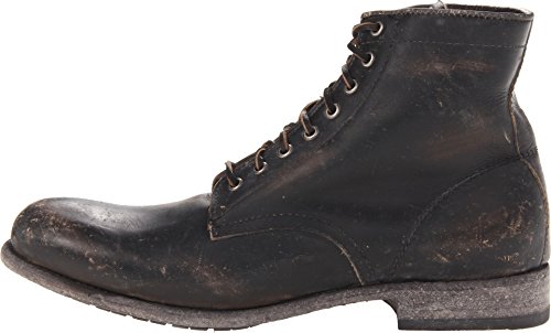 Image of Frye Tyler Lace Up Boots for Men Crafted from Soft Vintage Leather with Blake Construction, Burnished Toe and Heel, and Rubber Inserts on Leather Soles - 5 inch Shaft Height