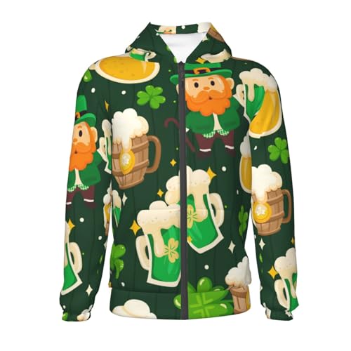 St Patrick's Day10 Kid Hoodies Boys Zip Up Sweatshirts Girls Pullover with Pocket2