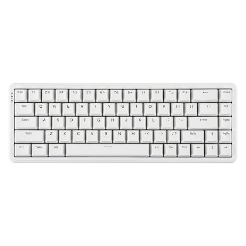 ���s�b�h�g���K�[MechLands AJAZZ AK680 MAX �L���Q�[�~���O�L�[�{�[�h �z�[�����ʃX�C�b�` ���s�b�h�g���K�[���C�L�[�{�[�h 8K�|�[�����O���[�g �g�b�v�\�� RGB�o�b�N���C�g�t�����J�j�J���L�[�{�[�h (White)