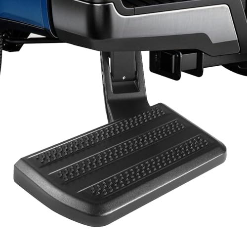 Uilffur Upgraded Heavy-Duty Aluminum Truck Bed Step Fit for Dodge Ram 1500/2500/3500 2009-2018 (Not Compatible with Dual Exhaust and Ecodiesel) Solid One-Piece Construction Tailgate Step 350 LBS
