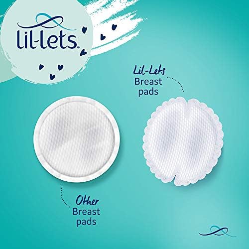 Lil-Lets Maternity Breast Pads, 120 x Disposable Nursing Pads, Individually Wrapped, Ultra Slim & Absorbent Nipple Pads, Super Soft & Secure, 4 Packs of 30 Pads