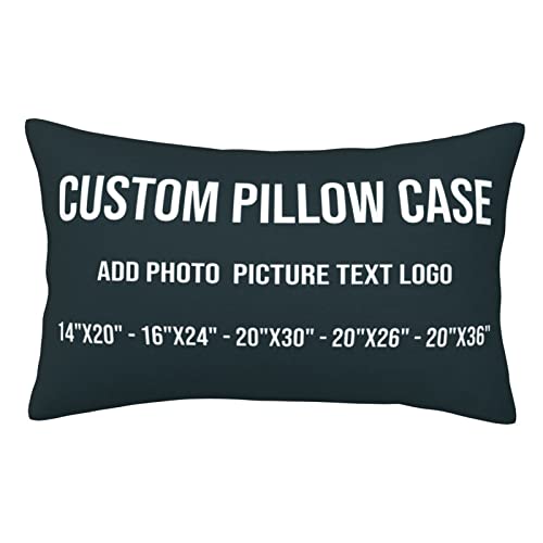 Naispanda Custom Throw Pillow Covers Personalised Pillow Case Design Your Own Photo Pillowcase Printed Name Cushion Covers Customised Throw Pillow Cases Valentine's Day Birthday Gift