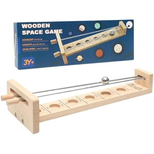 Gra Balance Rod, Drewniana Stabilna Rama, 32,5 X 11,5 X 7 Cm, Zabawka Do Układania Kul Księżycowych, Gra Rodzinna Na Stole, Zajęcia Rozwijające Umiejętności, Dla Chłopców, Dziewcząt Powyżej 3 Lat, Zab