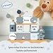 KIDSLINO Steckspiel Haus Blau I Geschenk zur Geburt personalisiert I Holzspielzeug I Personalisierte Geschenke Baby I Label-Label I Steckspielzeug mit Name & Geburtsdaten