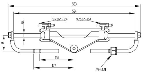Winibo ZA0400 Pro 2.0 Hydraulic Steering Kit for Bass Boat and High Speed Boat