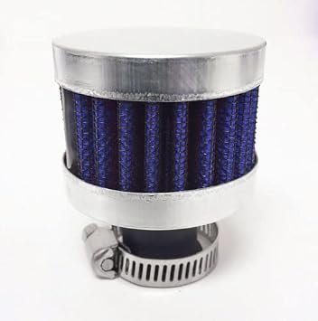 9mm 12mm 15mm 18mm 25mm 35mm Inlet Crankcase Vent Valve Cover Catch Tank Breather Filter Universal 9mm, Cylindrical Blue/Chrome