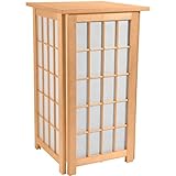 Red Lantern 27" Tall Hokkaido End Table Shoji Lamp, Natural