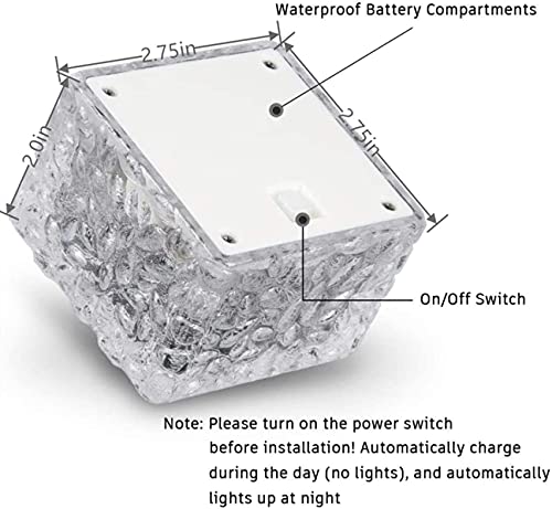 Yunjackeydz Solar Brick Lights - 6 Pack Solar Ice Cube Lights Rgb Color Changing Lamp Ip65-Waterproof Brick Light Outdoor Brick Decor In Garden Patio Yard Lawn Pool(2.75In2.75In)(Rgb) #TOP4