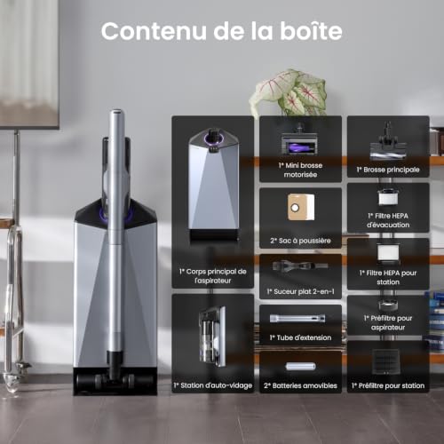 NARWAL V50 Cube 210AW Aspirateur Balai sans Fil, Système Vidage Automatique – vue 9