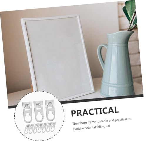 Image of Mikikit 50pcs Aluminum Alloy Picture Frame Hooks Durable Lightweight Easy to Install Hardware Accessories for Stable Hanging of Frames Posters and Mirrors