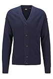 Schonende Reinigung P BOSS Herren Kirgan Cardigan Sweater, Dunkelblau, XXL EU