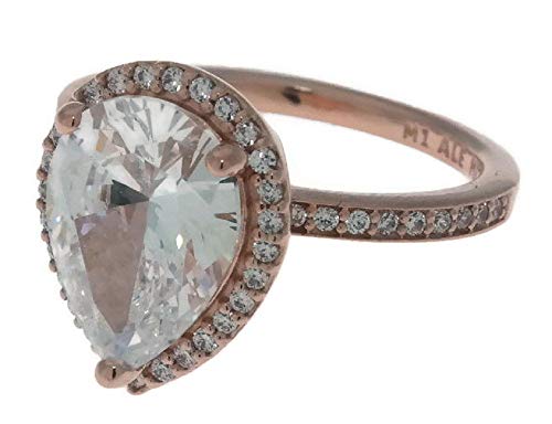 Pandora Jewelry Sparkling Teardrop Halo Cubic Zirconia Ring in Rose, Size 4.5, No Box
