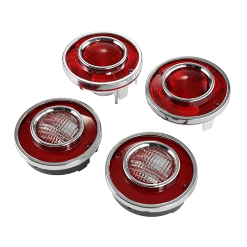 Feux arrière pour Chevrolet Corvette C3 1975-1979 kit de 4 pièces avec lentille rouge sans ampoule