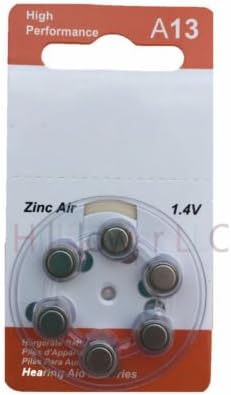 Hillflower A13 Zinc Air Premium Battery 6