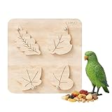 Generisch Distributeur de nourriture lente pour – Grand plateau en bois de 14 cm, distributeur intelligent de nourriture caché, jouet d'intelligence d'entraînement | Ara Eclectus Caique