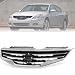 CarPartsDepot, Sedan Front Grille New Black Frame Chrome Shell, 400-361695 NI1200236 62070ZX00A