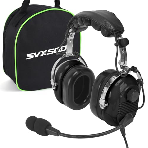 SVXSODA Auriculares de aviación GA con reducción de ruido para pilotos, principiantes, estudiantes de PPL, voladores casuales, pasajeros de vuelo, mantenimiento de aviación, tripulación terrestre