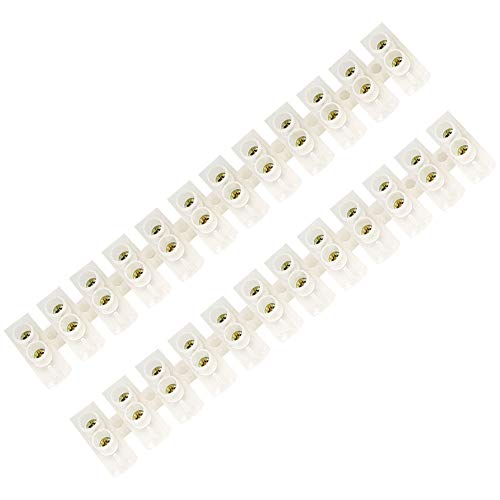 2 PCS Claro Bloques de terminales elctricos 60A Doble Fila Terminales Regleta conexion cables