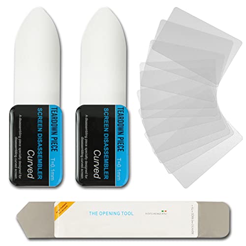 ZHUROUPU Ultra-Thin 0,1 mm Profi Edelstahl gebogenes Spudger Pry LCD Screen Öffnungswerkzeug Spudger Set für elektronische Gerät, mit Reparaturen an z.B. Samsung iPad Notebook Laptop Tablet