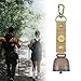 JISADER Loud Keychain Instant Mute Bears Protection Backpack Pendant Dog Bell for Emergency Trikking Animals, Apricot
