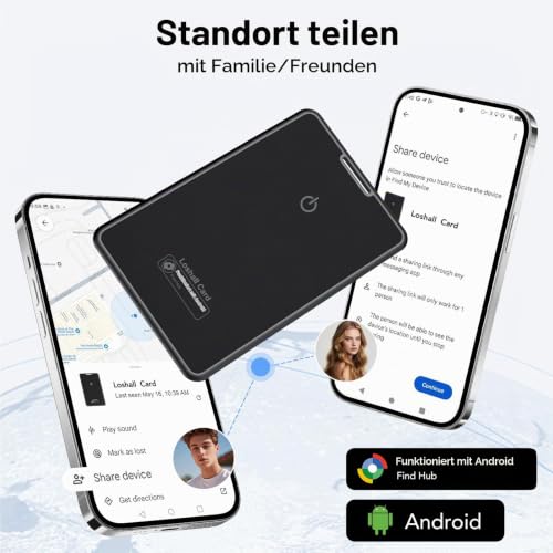 Android Wallet Tracker Karte 2er Pack, Ultradünn Smart Finder Card Tag Kompatibel mit Google Find Hub (Android NUR)… – Ansicht 5