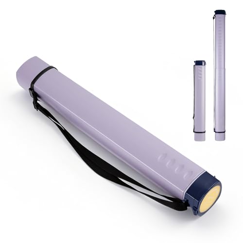 DEWEL Adjustable Poster Tube 24.5"-42", Expandable Drawing Tube with Strap