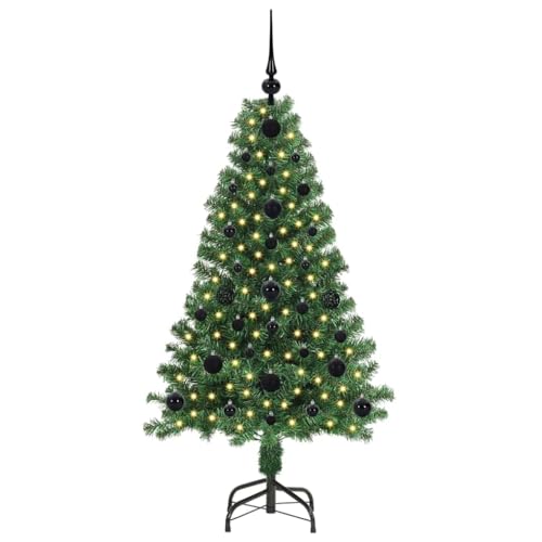 Árbol de Navidad artificial de PVC denso y acero resistente con acabado natural 4