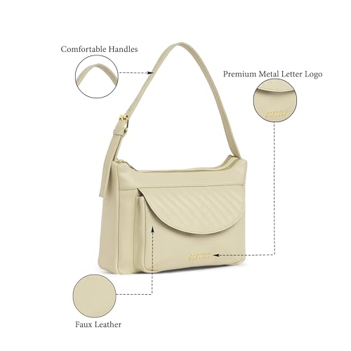 Image of Caprese Jessica Hobo Medium Bag for Women Shoulder Bag with Adjustable Strap|Back Zip|Trendy New Shape, Spacious Design, Ideal for Office, Daily Use, and Travel