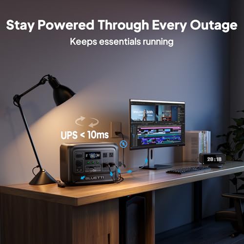 Image of BLUETETTI Elite 100 V2 Solar Generator 1024Wh Portable Power Station with 350W Solar Panel (Ships Separately), 4x1800W AC Outlets, 35% Smaller & Lighter, for Camping, RV, Home Backup & Emergency Power