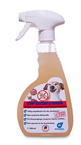 KaiserRein STOP Hunde und Katzen Spray – Effektives Fernhaltespray für Tiere – 500 ml Flasche – Haustierfreundlich für Außenanwendung