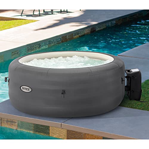 Intex Simplespa Bubble Massage 4 Person Inflatable Round Hot Tub Relaxing Outdoor Water Spa With Insulated Cover And Storage Bag #TOP7