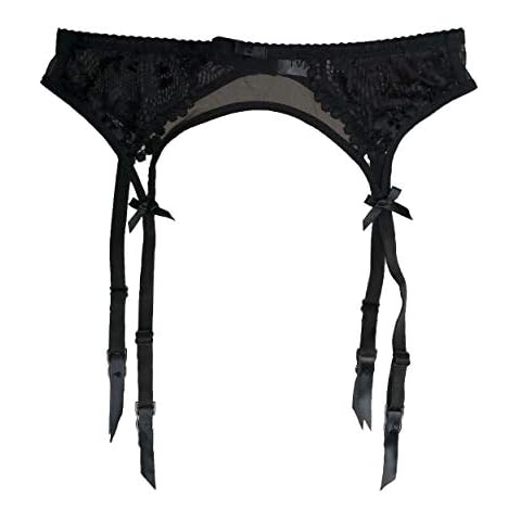 TVRtyle Women’s Black Metal Clips Garter Belts for Stockings Cover