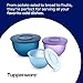Tupperware Impressions Classic 3 Piece Food Storage Bowl Set in Blue and Purple, Dishwasher Safe and BPA Free (3 Containers, 3 Lids)