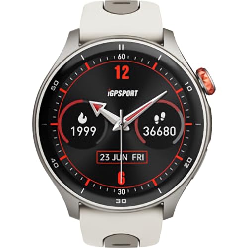 Reloj GPS – Contador IGPSPORT LW10 Plata Titanio-Calorías – Frecuencia Cardíaca – Sueño – Notificaciones y más de 45 AlgORITHMES Sante – 6970817351562