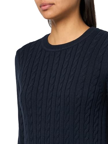 Image of Tommy Hilfiger Women's Cotton Crewneck Cable Sweater